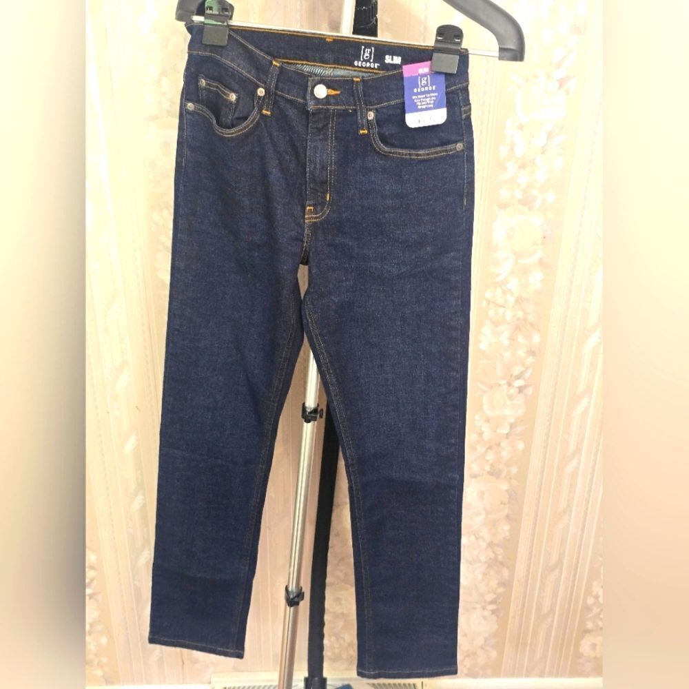 George Slim Fit  Blue Jeans Classic Style NWT